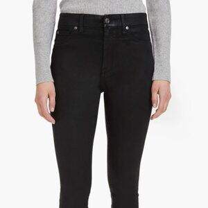 7 For All Mankind High Waist Skinny Ankle Pants - black
